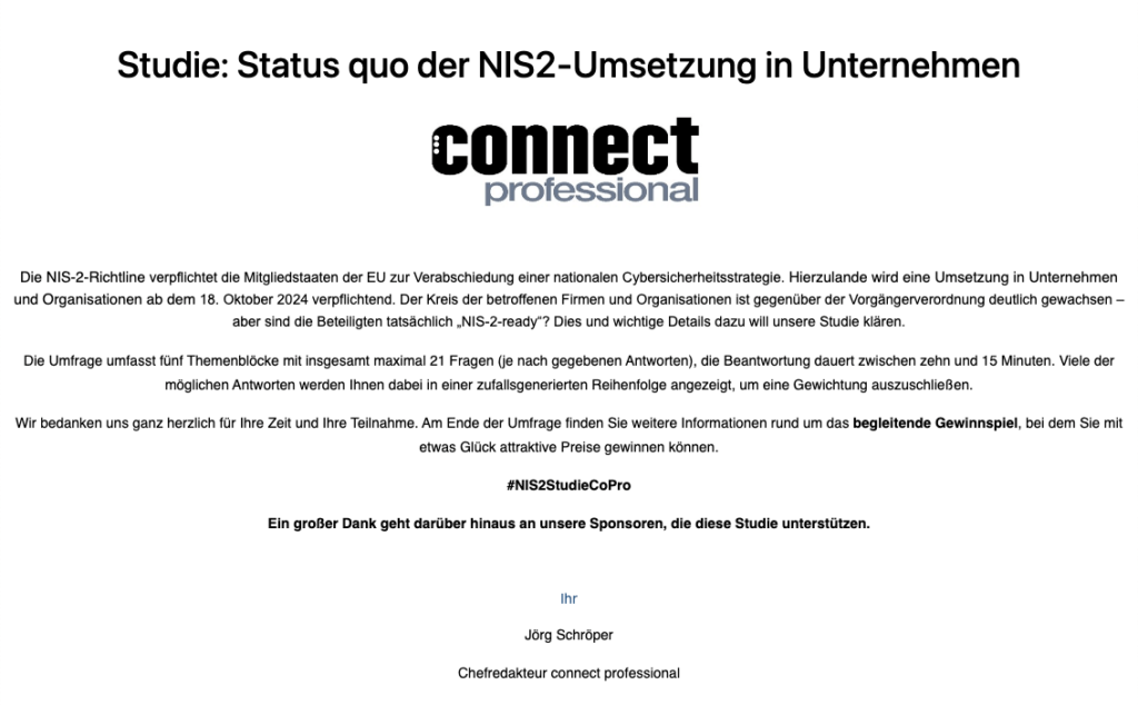 Studie connect professional