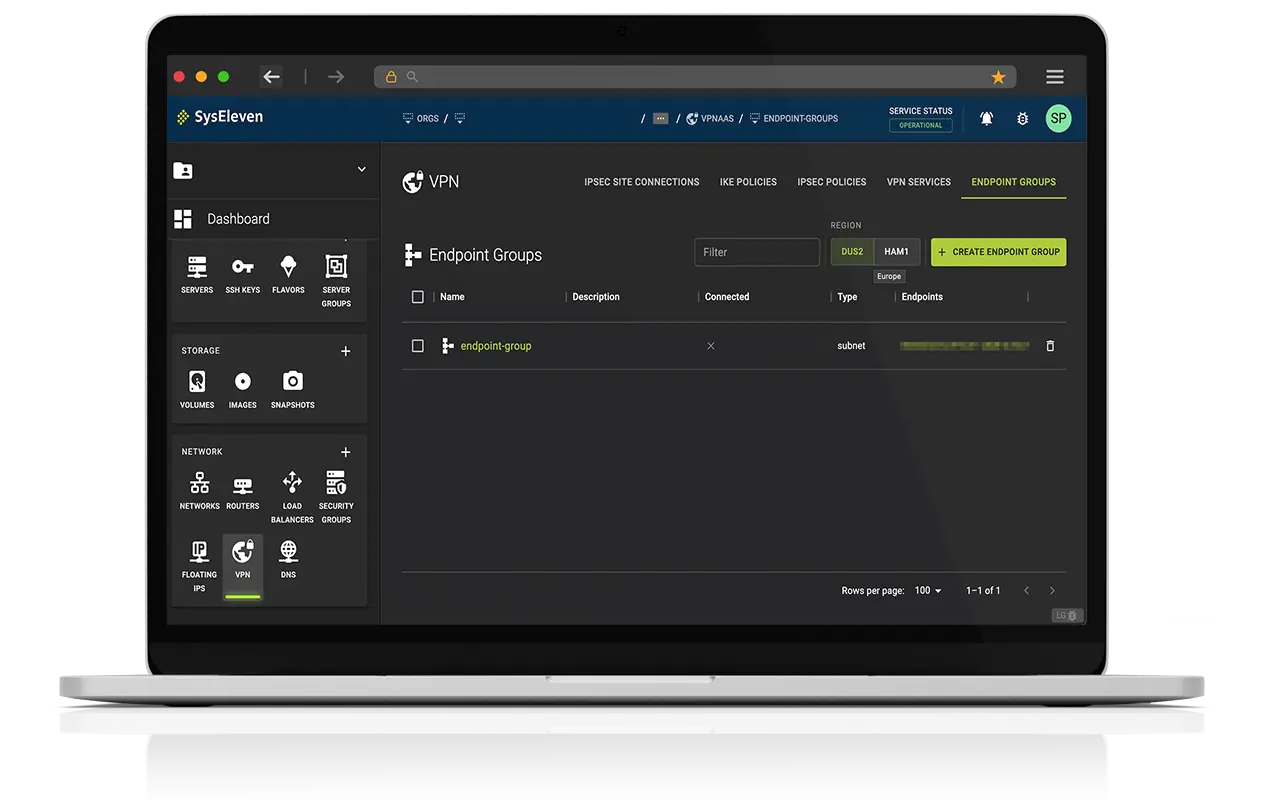 VPN Endpoint Groups